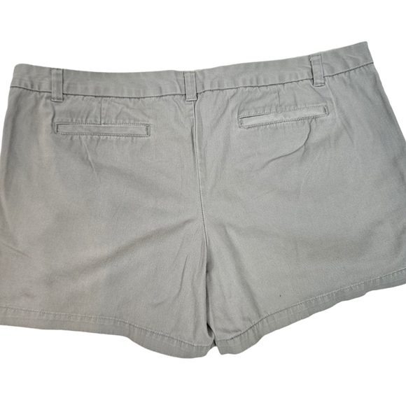 Merona Gray Cotton Chino Shorts Size‎ 18 Women's Plus - Picture 6 of 8